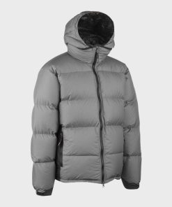 Winter Hooded Grey Down Jacket
