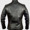 Mens Cafe Racer Biker Black Leather Jacket