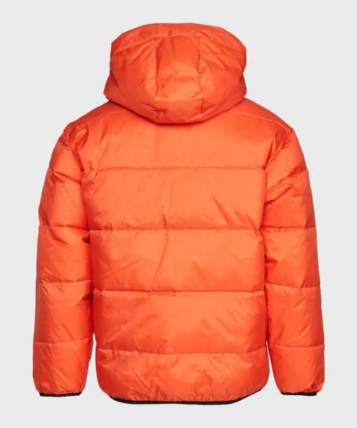 Mens Orange Winter Puffer Jacket