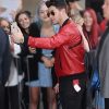 Nick Jonas Leather Red Jacket