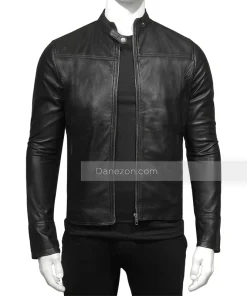 Cafe Racer Black Leather jacket