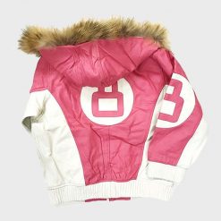 8 Ball Pink Fur Hooded Jacket