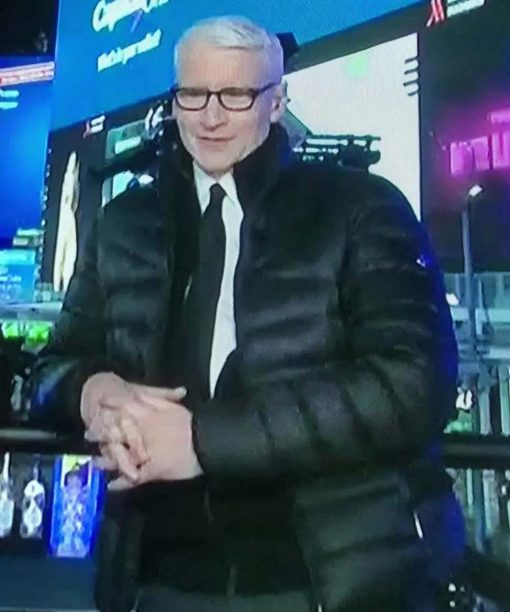 Anderson Cooper Black Puffer Down Jacket