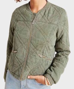 Behind Her Eyes Simona Brown Quilted Jacket