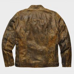 Mens Distressed Brown Biker Vintage Jacket