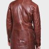 Mens Shearling Brown Mid-Length Coat