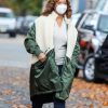 The Equalizer Queen Latifah Green and White Shearling Coat