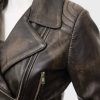 Womens Biker Vintage Leather Jacket