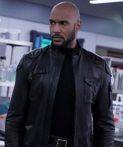 Henry Simmons Agents of Shield Black Leather Jacket
