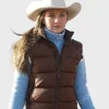 Amy Fleming Brown Puffer Vest