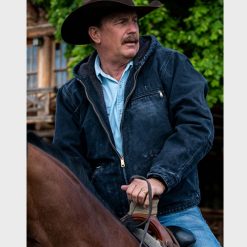 John Dutton Yellowstone Hooded Denim Jacket