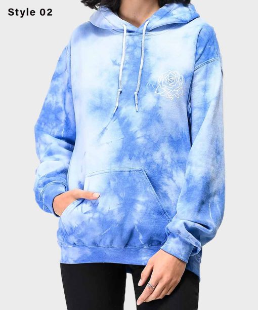 Womens Oversized Pullover Blue Hoodie
