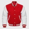 Red and White Bright Varsity Jacket