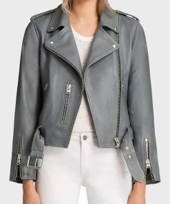 The Rookie S03 Mekia Cox Grey Leather Jacket
