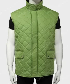Yellowstone Kevin Costner Green Quilted Vest