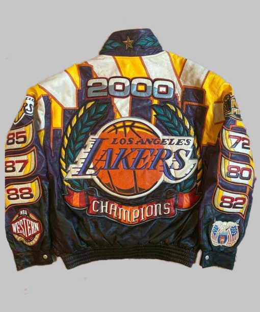 Los Angeles Lakers 2000 Championship Leather Jacket