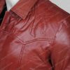 Mens Brown Two Buttoned Leather Blazer