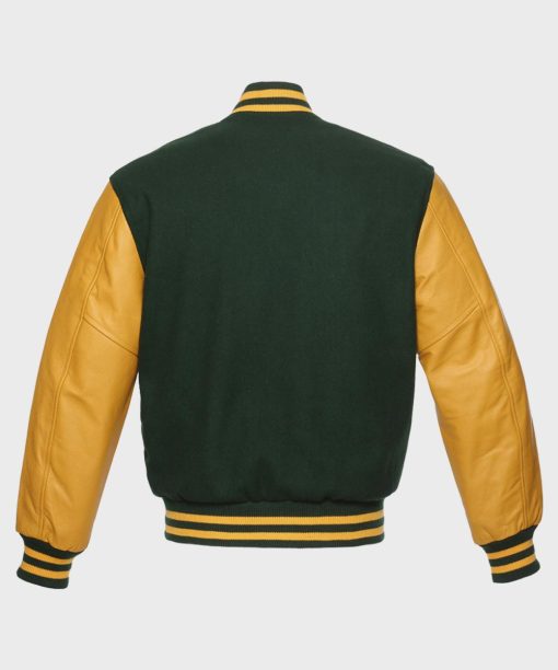 Casual Bomber Green and Yellow Jacket