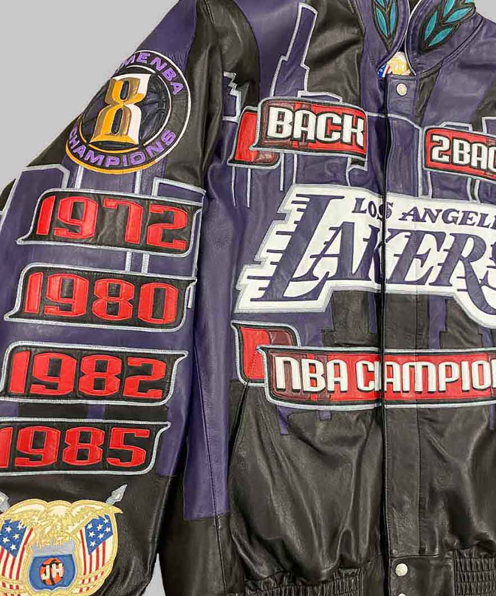Los Angeles Lakers Black Championship Jacket|Skinler