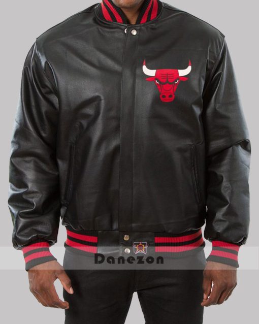 Chicago Bulls Leather Varsity Jacket