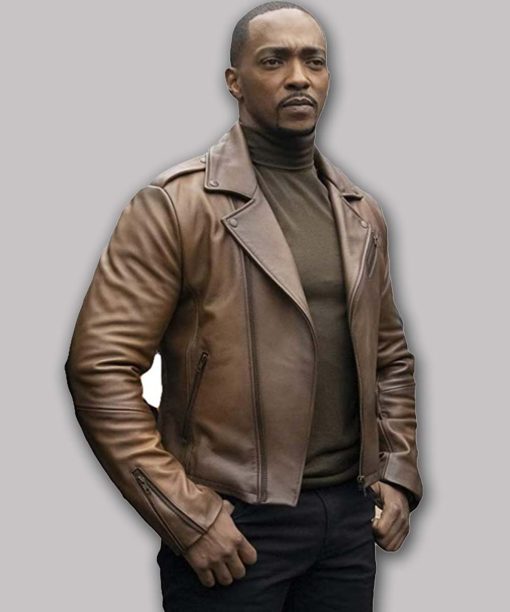 Sam Wilson TFATWS Brown Leather Jacket
