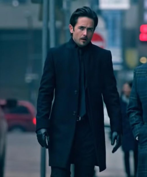 Justin Chatwin Die in a Gunfight Black Coat