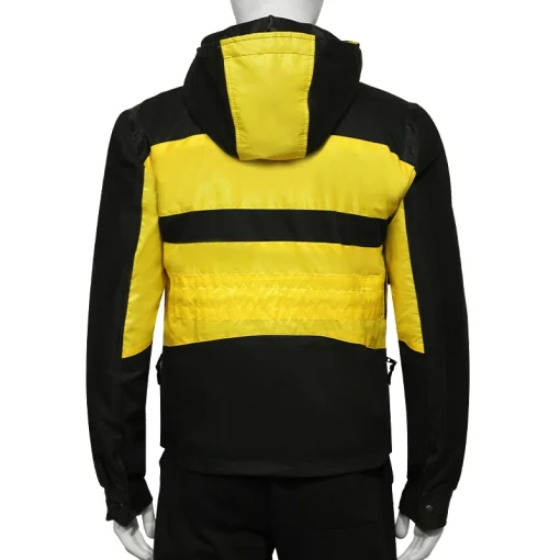 North Face yellow and black jacket