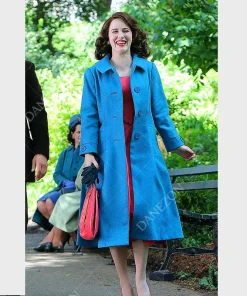 Mrs. Maisel Rachel Brosnahan Blue Trench Coat
