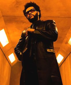 The Weeknd Take My Breath Black Leather Coat