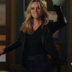 The Morning Show S02 Reese Witherspoon Black Leather Jacket
