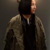 Greta Lee The Morning Show S02 Quilted Coat