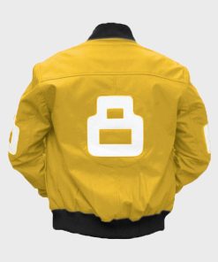 Yellow Bomber 8 Ball Jacket