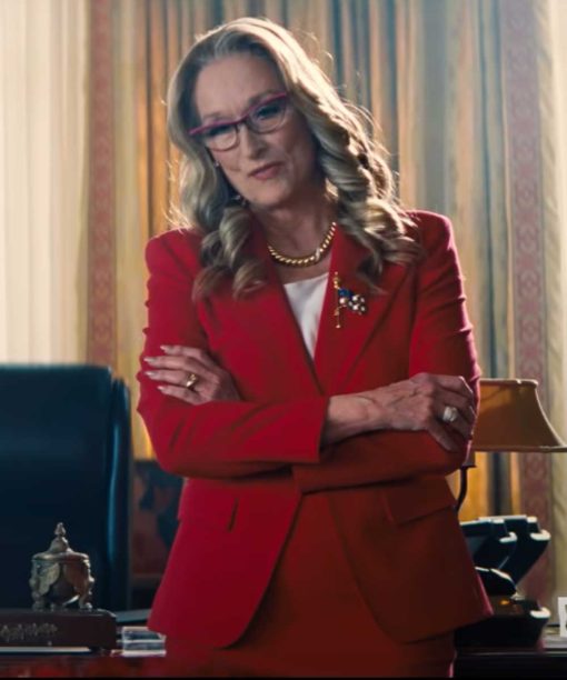 Meryl Streep Don't Look Up Red Blazer