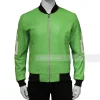 8 Ball Leather Jacket green Color