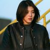Ji-u Yun Black Leather Jacket