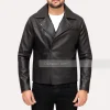 Mens Classic Black Leather Jacket