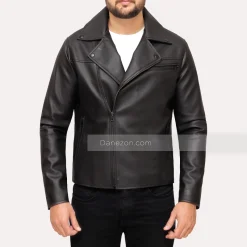 Faux Leather Jacket Motorcycle Mens