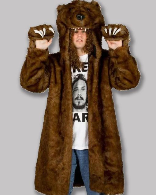 Brown Fur Workaholics Bear Coat