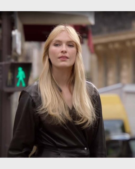 Emily in Paris S02 Camille Razat Black Coat