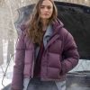 Audrey Bishop Purple Puffer Jacket
