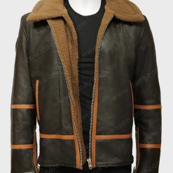 Power Tariq Shearling Brown Jacket for Sale
