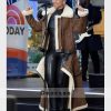 Alicia Keys Brown Leather Trench Coat