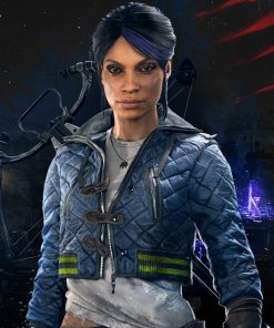 Dying Light 2 Rosario Dawson Blue Quilted Jacket