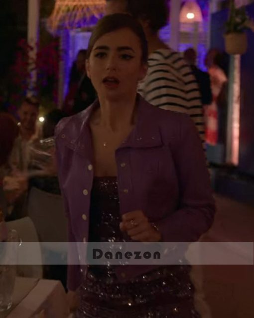 Emily In Paris S02 Lily Collins Purple Jacket