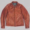Brown Leather Golden Bear Jacket for Sale