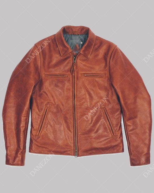 Brown Leather Golden Bear Jacket for Sale