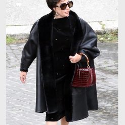 Lady Gaga House of Gucci Shearling Leather Coat