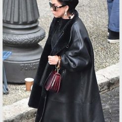 House of Gucci Lady Gaga Leather Coat