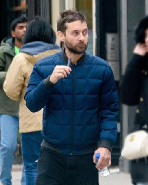 Tobey Maguire Blue Puffer Jacket
