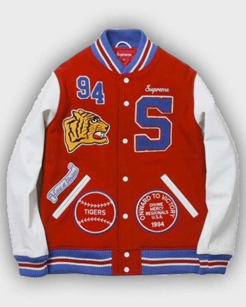 Supreme Tiger Logo Varsity Jacket | Supreme Tiger Letterman Jacket